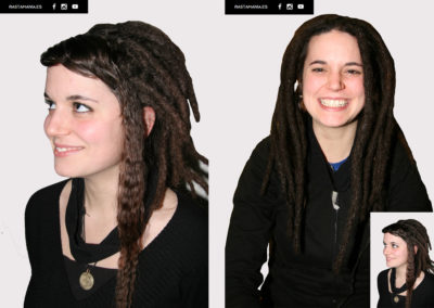 extensión rastas flequillo